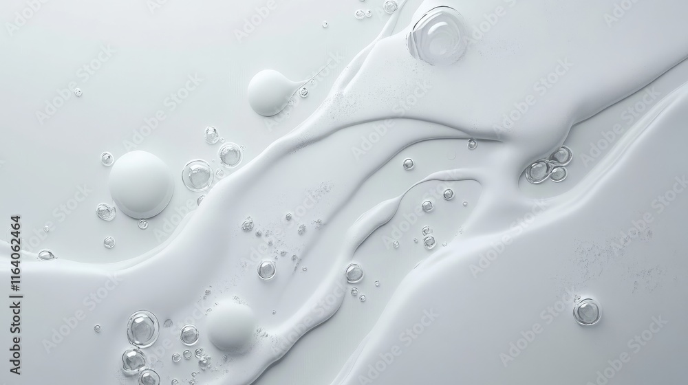 Poster white marble texture with air bubbles and soft swirls in oil art creating a smooth and luxurious bac