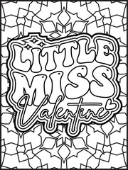 Valentine's Day Quote Coloring Page for Adults. Valentine's Day Coloring Page.