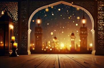 Fototapeta premium mosque in night