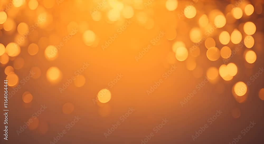 Poster abstract warm golden bokeh lights on a soft gradient background creating a festive and dreamy atmosp