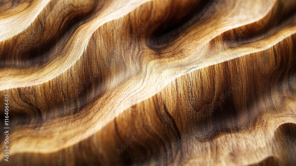 Poster wavy wood grain texture with natural patterns ideal for backgrounds and design projects