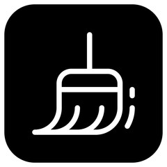 Editable vector broomstick sweeping cleaning icon. Part of a big icon set family. Perfect for web and app interfaces, presentations, infographics, etc