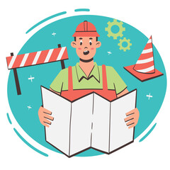 Contruction Character Illustration