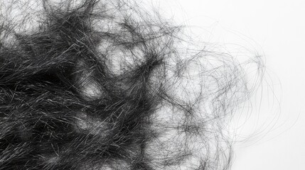 Fototapeta premium 316L Stainless Steel Wool Soft Wire Texture Close-Up on White Background for Industrial and Cleaning Applications