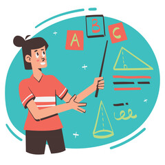 Teacher Character Illustration