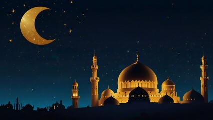 night view of mosque