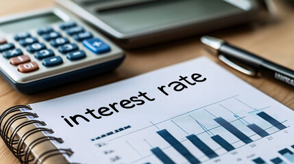 Exploring business finance analyzing interest rate trends through informative visuals
