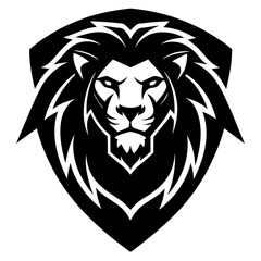 Lion General esport mascot design vector silhouette