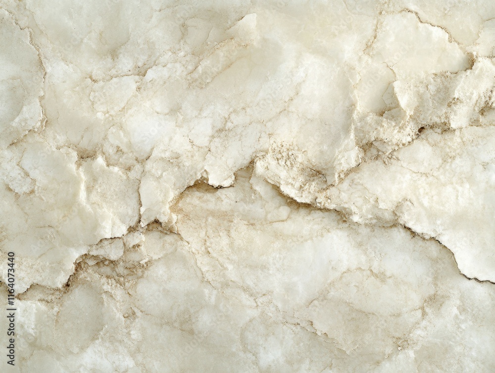Aufkleber Close-up view of a textured, light-colored stone surface with natural patterns.