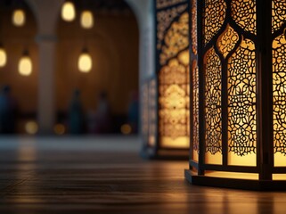 stained glass window in mosque