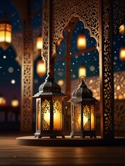 Fototapeta premium christmas lantern in the night