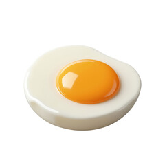 Raw Egg with Sunny Side Up Yolk on Clean Surface
