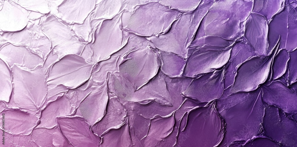 Poster A textured background of overlapping leaves in shades of purple, creating a soothing visual effect.