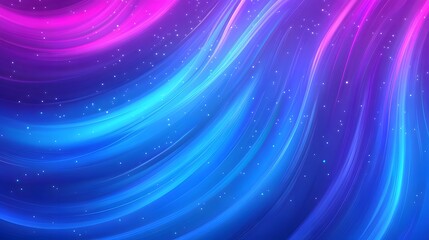 Obraz premium Abstract Blue & Purple Waves Flow Dynamically