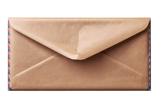 Vintage style kraft paper envelope with decorative edges designed for personal correspondence and invitations