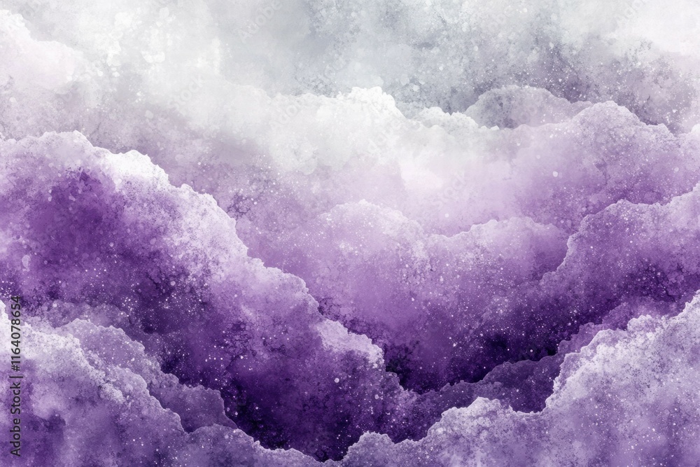 Poster abstract purple and white textured background resembling waves or clouds.