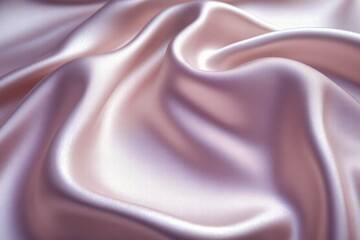 Obraz premium A close-up of soft, shimmering satin fabric in a delicate pink hue.
