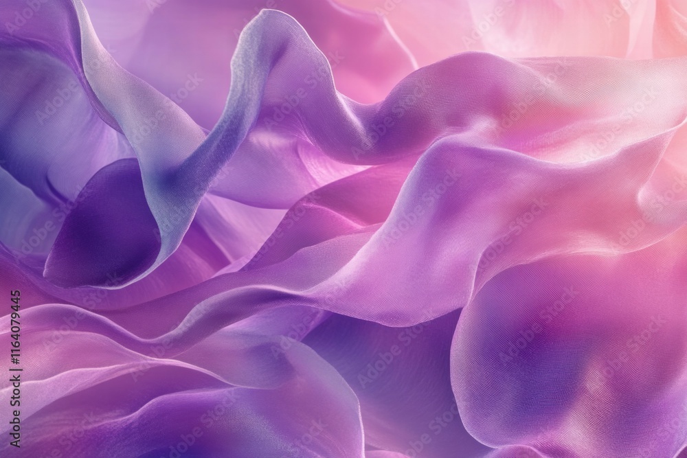 Poster Abstract flowing fabric in soft pastel colors creates a serene and calming visual effect.
