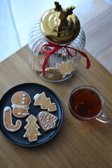 christmas cookies gingerbread on a plate