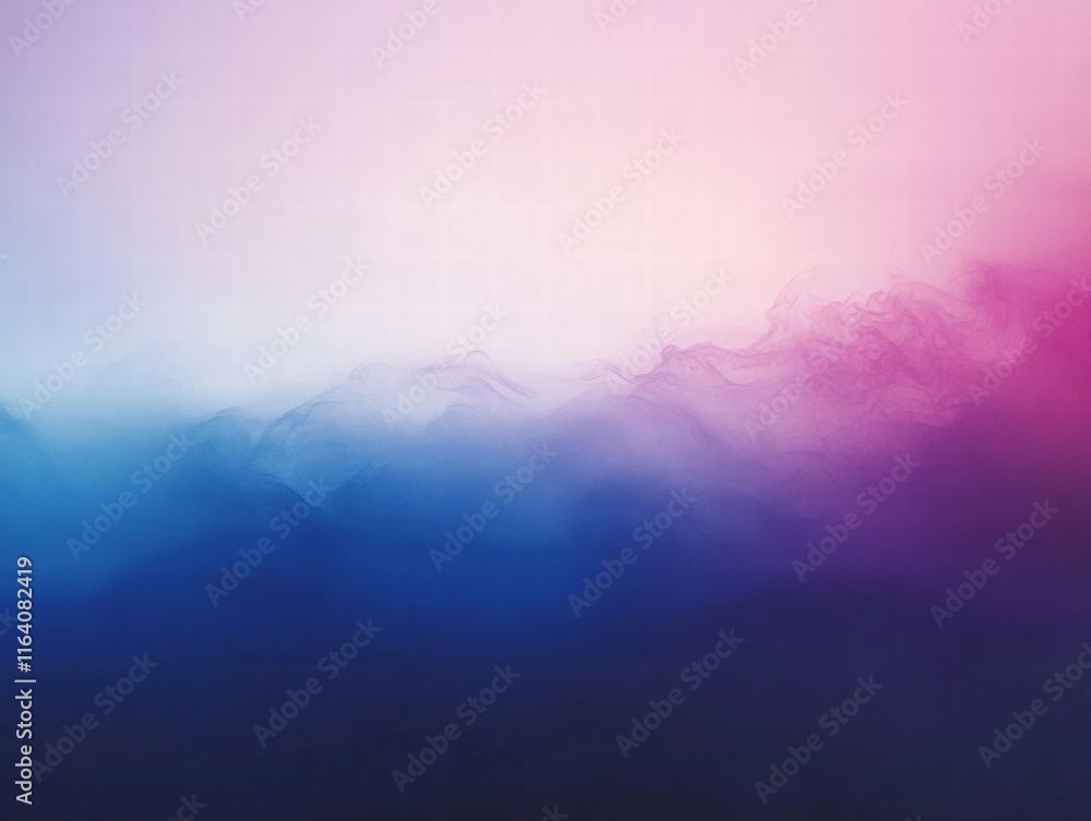 Poster A soft gradient of colors blending from pink to blue, creating a serene and abstract atmosphere.