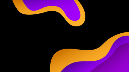 ABSTRACT DARK BACKGROUND ELEGANT ORANGE PURPLE GRADIENT SMOOTH LIQUID COLORFUL DESIGN WITH HAND DRAWN SHAPES VECTOR TEMPLATE GOOD FOR MODERN WEBSITE, WALLPAPER, COVER DESIGN 