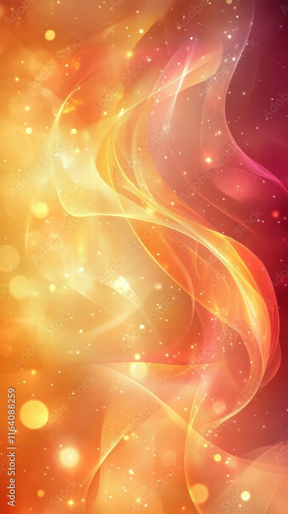 Poster abstract swirling patterns in warm colors with a dreamy, ethereal quality.