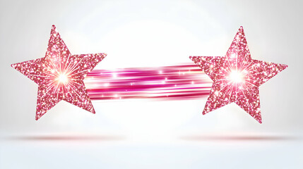 Obraz premium Sparkling stars connection digital art design creative space abstract viewpoint visual concept for branding impact