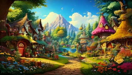 Obraz premium Generated fairy tale land fairy tale land
