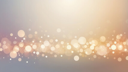 Soft glowing light spots create a gentle bokeh effect on a smooth neutral background, adding depth and subtle elegance.