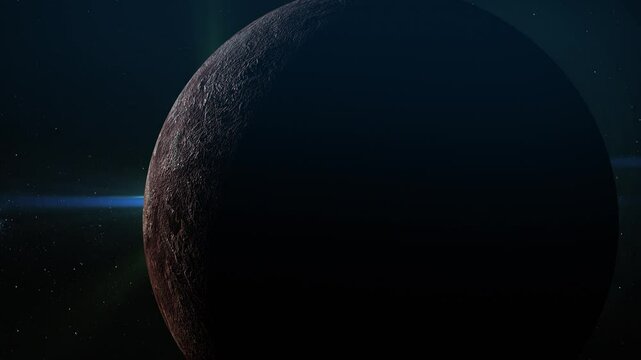 4K Makemake Planet in Deep Space.