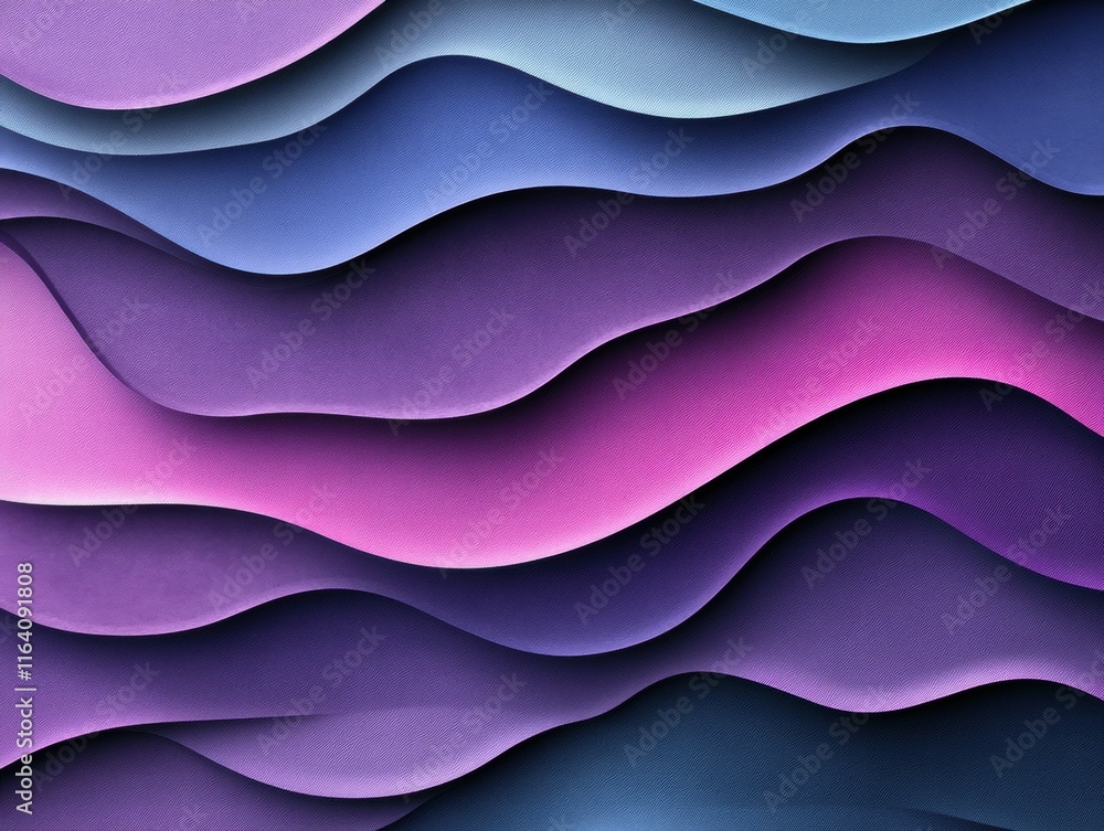 Poster abstract waves in gradient colors create a visually appealing design.