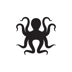 octopus icon. Isolated octopus on white background. Sea creature.
