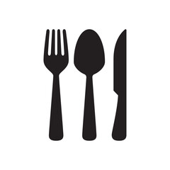 Spoon, fork and knife icon vector. restaurant icon