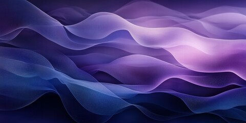 Obraz premium A smooth, flowing abstract design in purple and blue hues, evoking tranquility and depth.
