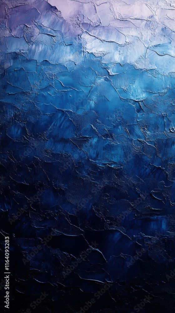 Poster Abstract blue texture with layered patterns, evoking depth and fluidity.