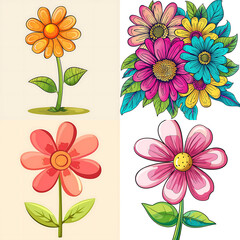 Cartoon flower