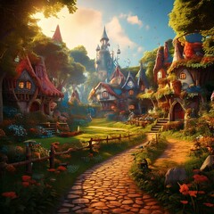 Fototapeta premium Generated fairy tale land fairy tale land