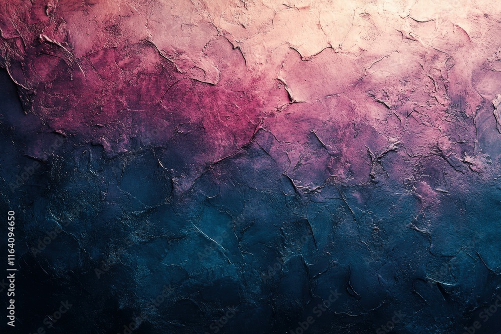 Poster abstract textured background with a gradient of pink and blue hues.