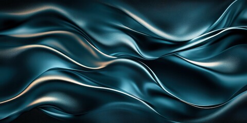 Obraz premium A smooth, flowing fabric texture in shades of blue and silver, creating a dynamic visual effect.