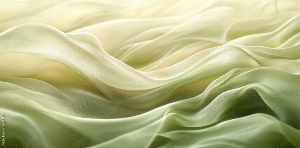 Poster soft, flowing fabric resembling gentle waves in muted colors.