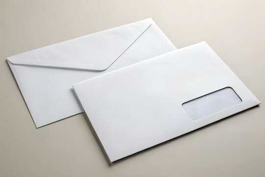 Blank paper envelopes for your design. Envelopes mockup front and back view
