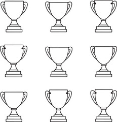 Trophy icon. Trophy cup, winner cup, victory cup icon. Reward symbol sign for web and mobile.