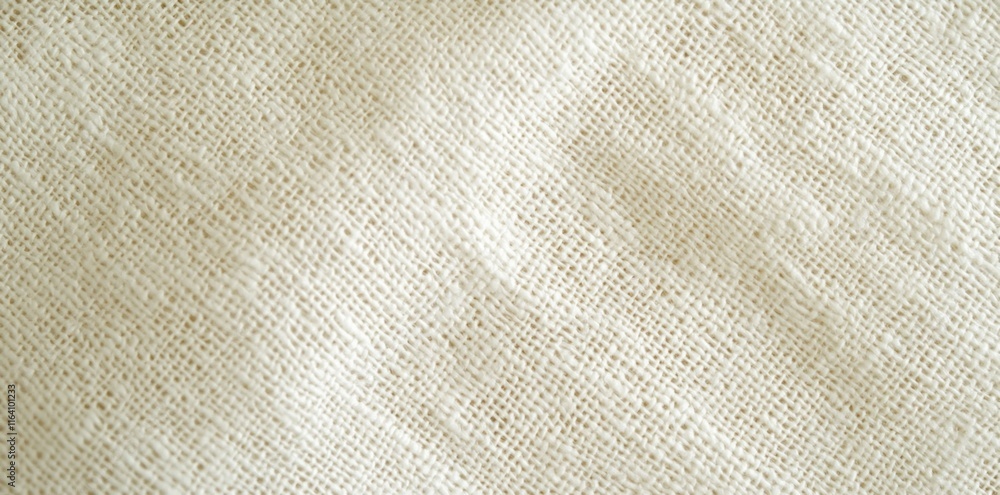 Poster a close-up of a textured, light-colored fabric showcasing its natural weave and softness.