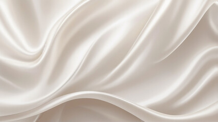 Fototapeta premium White silk background with delicate folds and a pearlescent sheen, reflecting light to emphasize purity and elegance. Ideal for luxury, beauty, and fashion designs