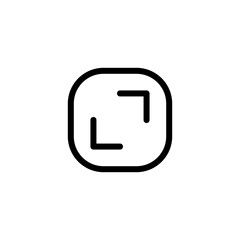 resize button icon, simple flat style, illustration, logo sign symbol pictogram template, for ui or ux isolated on white for mobile app, editable