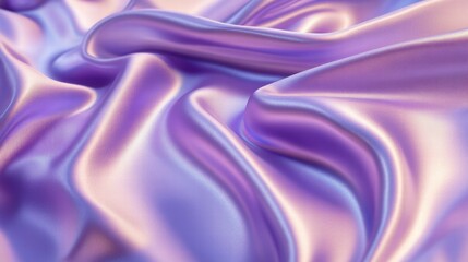 Obraz premium A close-up view of flowing, iridescent fabric in shades of purple and lavender.