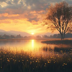 Obraz premium Embrace the warmth and softness of a new dawn