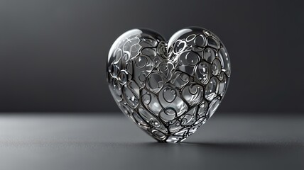 Here are a few options for your stock photo description, all under 200 characters:

**Option 1 (Focus on artistry):**

> AI-generated image of a crystalline heart