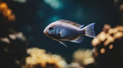 Colorful Fish in Tropical Aquarium Setting