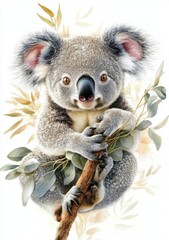 Naklejka premium Charming generative artwork featuring a koala.